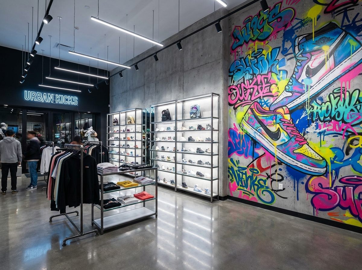 Retail wall print